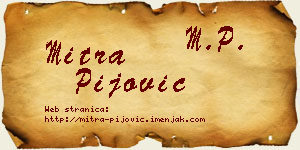 Mitra Pijović vizit kartica